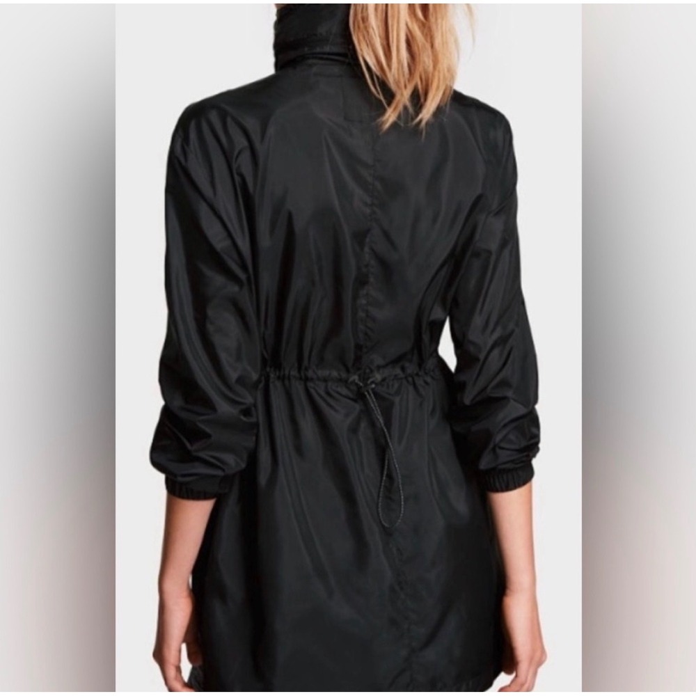 Victoria Sport Womens Black Half Zip Anorak Windbreaker Packable Jacket Hooded M - Picture 2 of 8